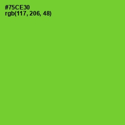 #75CE30 - Chartreuse Color Image