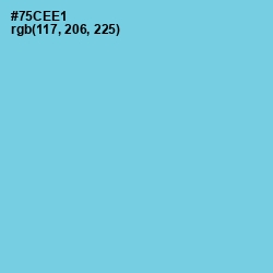 #75CEE1 - Aquamarine Blue Color Image