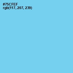 #75CFEF - Sky Blue Color Image