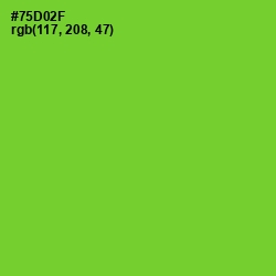 #75D02F - Chartreuse Color Image