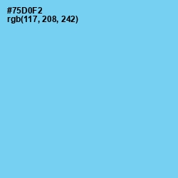 #75D0F2 - Sky Blue Color Image