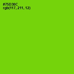 #75D30C - Chartreuse Color Image