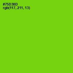 #75D30D - Chartreuse Color Image