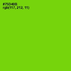 #75D40B - Chartreuse Color Image