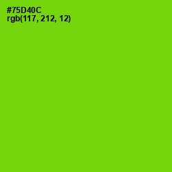 #75D40C - Chartreuse Color Image