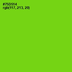 #75D514 - Chartreuse Color Image