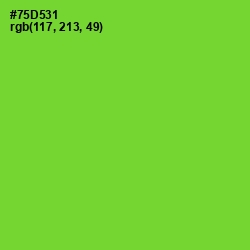 #75D531 - Chartreuse Color Image