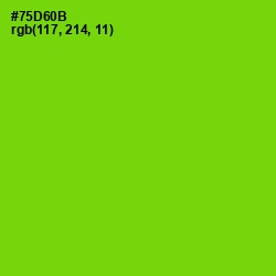 #75D60B - Chartreuse Color Image