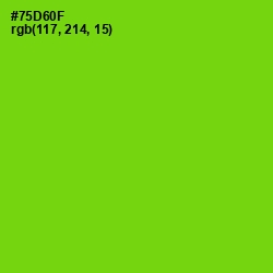 #75D60F - Chartreuse Color Image