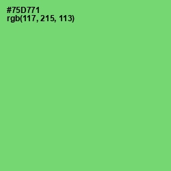 #75D771 - Pastel Green Color Image