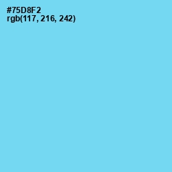 #75D8F2 - Sky Blue Color Image