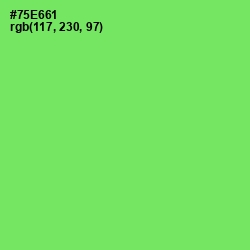 #75E661 - Screamin' Green Color Image