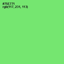 #75E771 - Screamin' Green Color Image