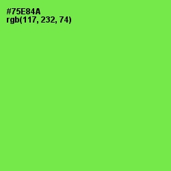 #75E84A - Screamin' Green Color Image