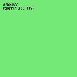 #75E977 - Screamin' Green Color Image