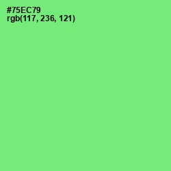 #75EC79 - Screamin' Green Color Image