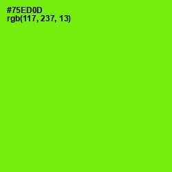 #75ED0D - Chartreuse Color Image