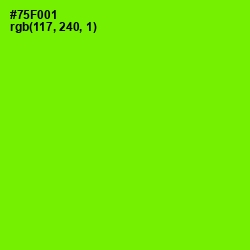#75F001 - Chartreuse Color Image