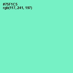 #75F1C5 - Aquamarine Color Image