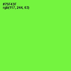 #75F43F - Chartreuse Color Image