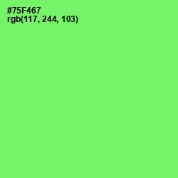 #75F467 - Screamin' Green Color Image