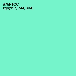 #75F4CC - Aquamarine Color Image
