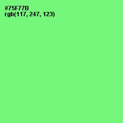 #75F77B - Screamin' Green Color Image