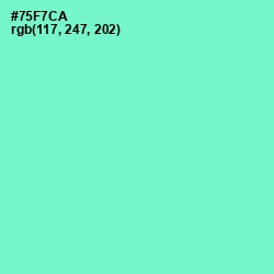 #75F7CA - Aquamarine Color Image