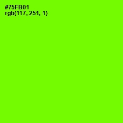 #75FB01 - Chartreuse Color Image