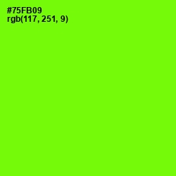 #75FB09 - Chartreuse Color Image