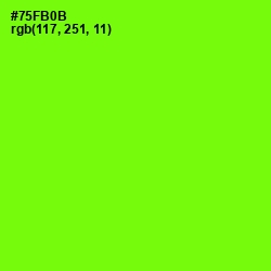 #75FB0B - Chartreuse Color Image