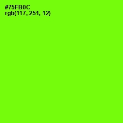 #75FB0C - Chartreuse Color Image