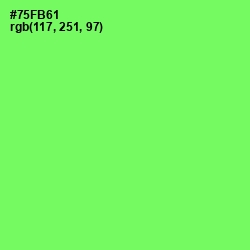 #75FB61 - Screamin' Green Color Image