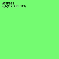#75FB71 - Screamin' Green Color Image