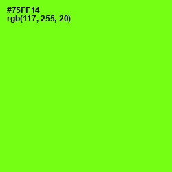 #75FF14 - Chartreuse Color Image