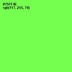 #75FF4E - Screamin' Green Color Image
