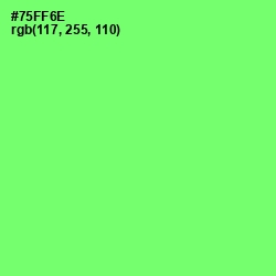#75FF6E - Screamin' Green Color Image