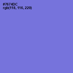 #7674DC - Moody Blue Color Image