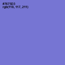 #7675D3 - Moody Blue Color Image