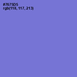 #7675D5 - Moody Blue Color Image