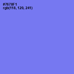#7678F1 - Moody Blue Color Image