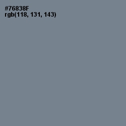 #76838F - Blue Smoke Color Image