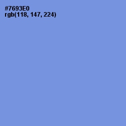 #7693E0 - Cornflower Blue Color Image
