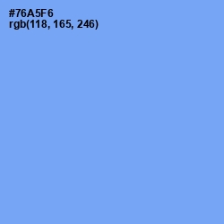 #76A5F6 - Cornflower Blue Color Image