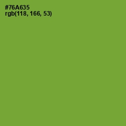 #76A635 - Olive Drab Color Image