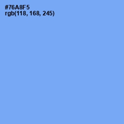 #76A8F5 - Cornflower Blue Color Image