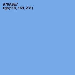 #76A9E7 - Cornflower Blue Color Image