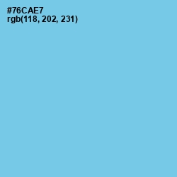 #76CAE7 - Sky Blue Color Image
