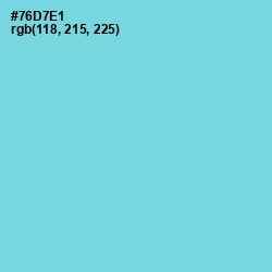 #76D7E1 - Aquamarine Blue Color Image