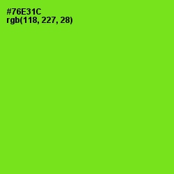 #76E31C - Chartreuse Color Image